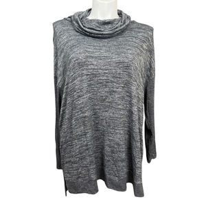 a.n.a A New Approach Gray Cowl Neck Tunic Size 1X